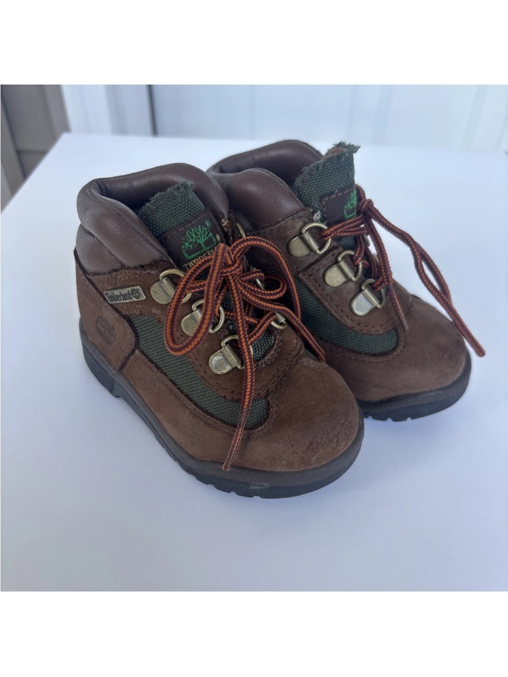 Timberland Toddler Brown Field Boot Leather Padded Outdoor Timbs Size 6